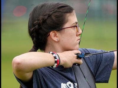 Cierra White takes aim. (Photo provided.) 